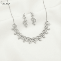 Shimmer Leaf Necklace Set