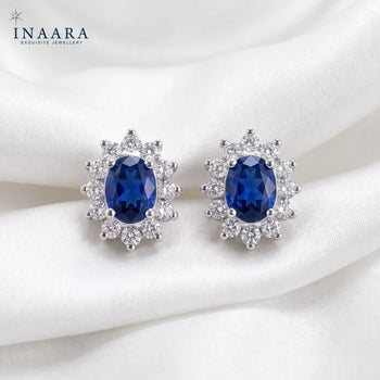 Blue Sapphire Earrings
