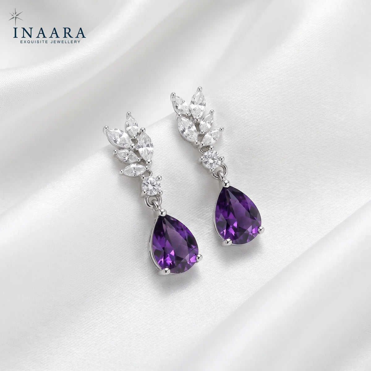 Violet Drop Earrings