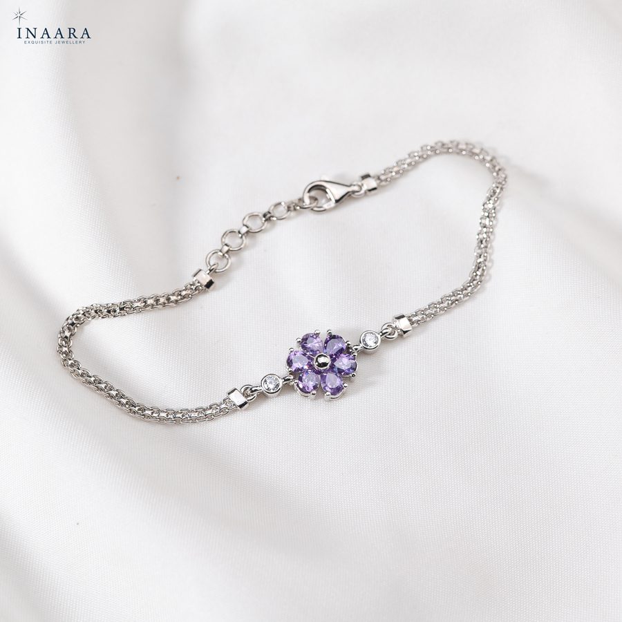 Violet Floral Bracelet