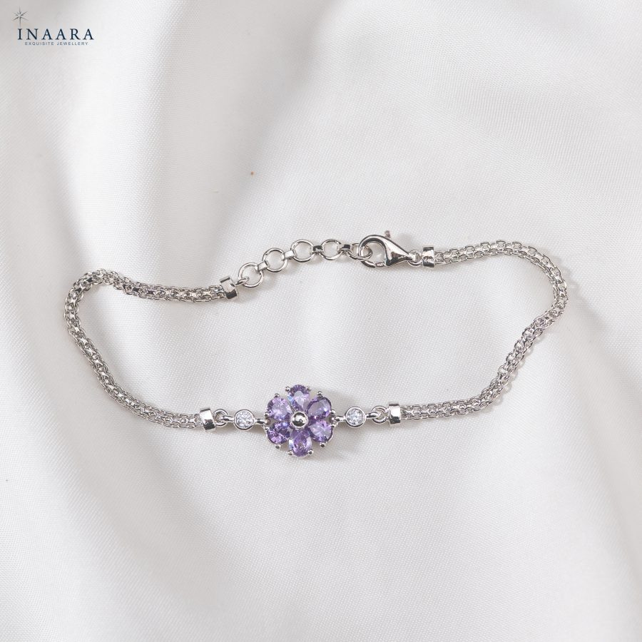 Violet Floral Bracelet