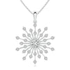 Moissanite Flower Pendant M01
