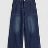 Indigo Wide-Leg Denim