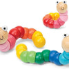 Wooden Caterpillar Crawling Toy - Colorful, Flexible, Baby Education Wooden Toy - Random Color [Wt-1147]