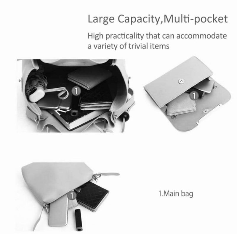 Alexa 3 Pcs Beige women's crossbody bag in beige by Bag X