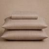 T300 Luxe Bamboo Taupe Striped Bed Sheet Set
