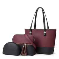 Grace Maroon / Black women's crossbody bag in black by Bag X