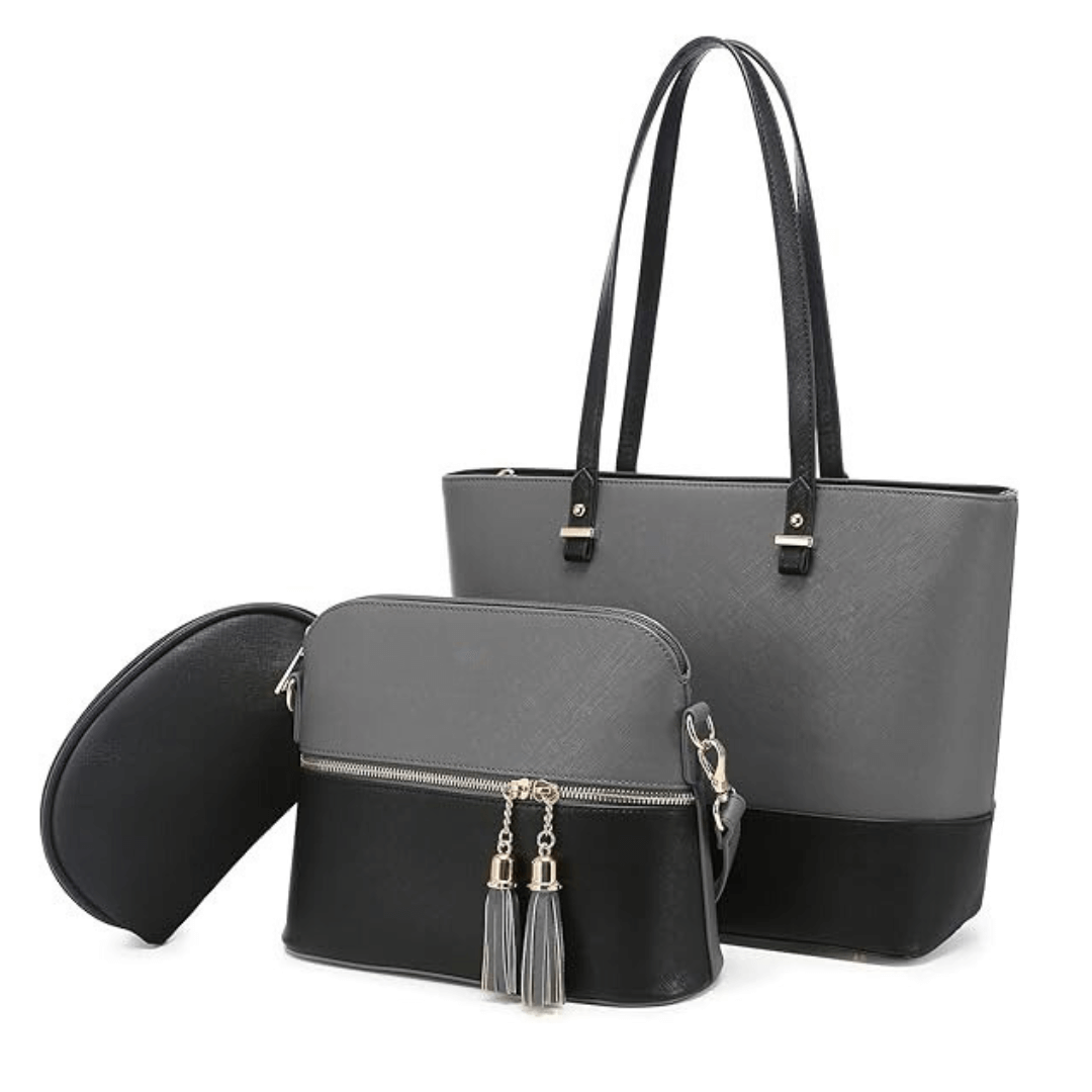 Grace Grey / Black women's crossbody bag in black by Bag X