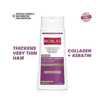 Bioblas Anti-Hair Loss & Volume Shampoo (Collagen + Keratin) 360Ml - Mmall