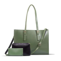 Blossom 3 Pcs Green women's tote bag in green by Bag X
