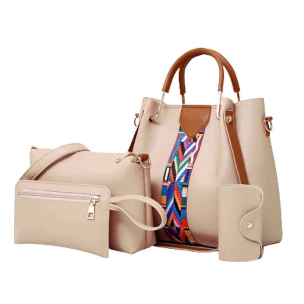 Capri 4 Pcs Beige women's crossbody bag in beige by Bag X