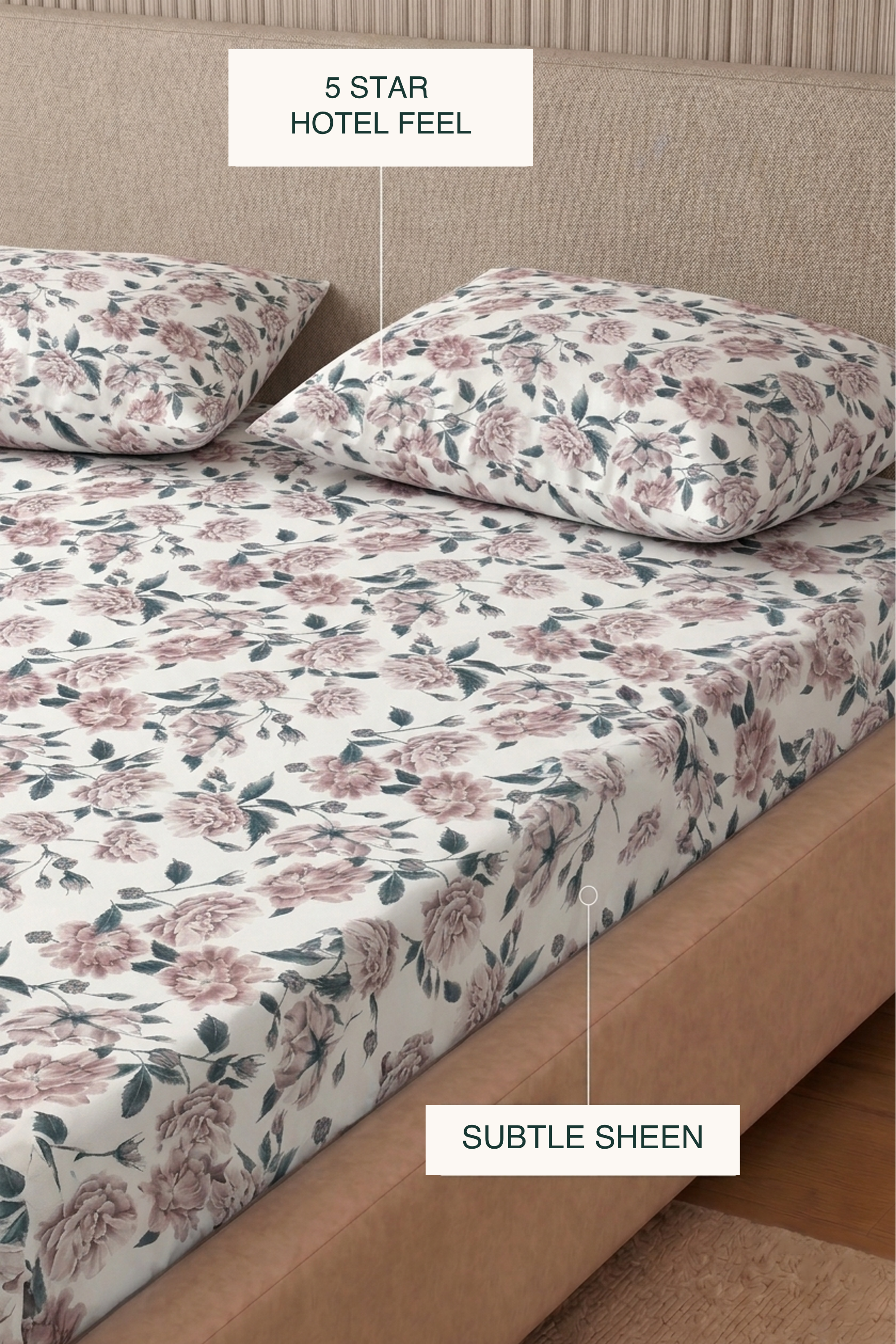 Dusk Bloom Sateen Bed Sheet Set – view 6