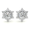 Sparkle Halo Moissanite Stud Earrings – 1CT GRA Certified (Rhodium Plated)