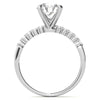 Moissanite Shared Prong Engagement Ring, 0.20Ct