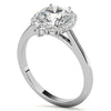Round Graduated Halo Moissanite Engagement Ring