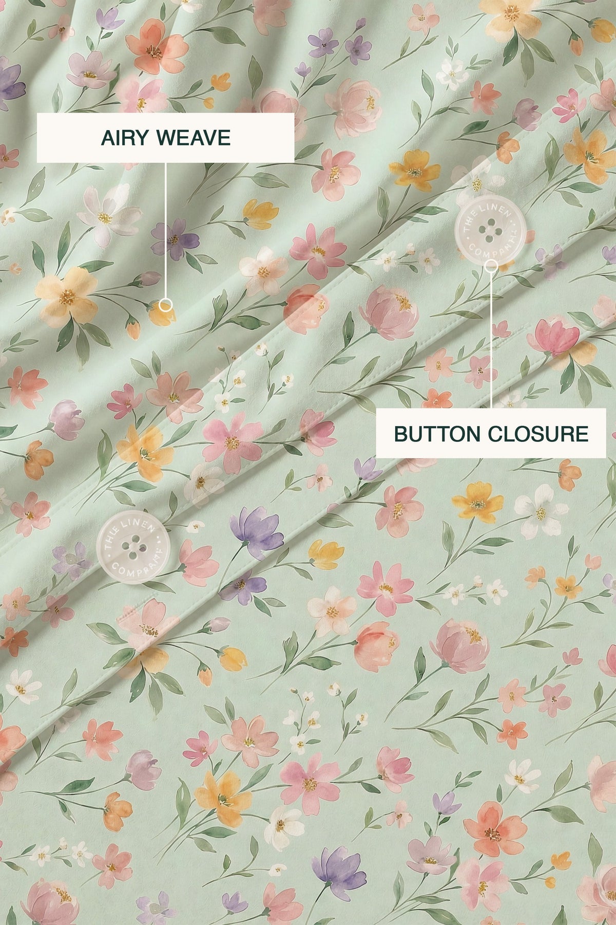Floral Cipher Percale Duvet Cover set – view 2