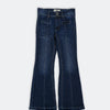 Pleated Flared Jeans