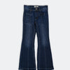 Pleated Flared Jeans