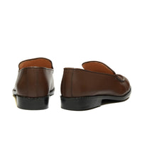 6006-Brown Soft Premium Formal leather loafers - DeVogue