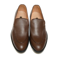 6006-Brown Soft Premium Formal leather loafers - DeVogue