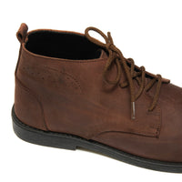 SKU:1003-Oily Cow Leather Chukka boots - DeVogue