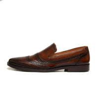 2016-Brown Cow Leather Chain Formal Style - DeVogue