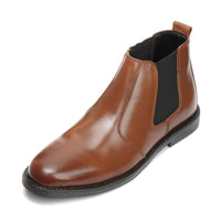 8010-Tan Cow Leather Chelsea boots - DeVogue