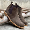 Brown Suede Cow Leather Chelsea Boots