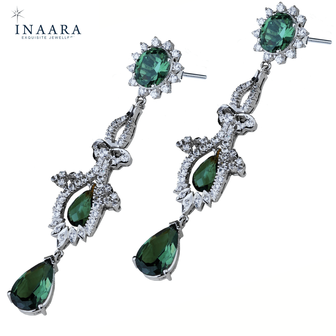 Green Drop Earrings