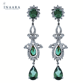 Green Drop Earrings