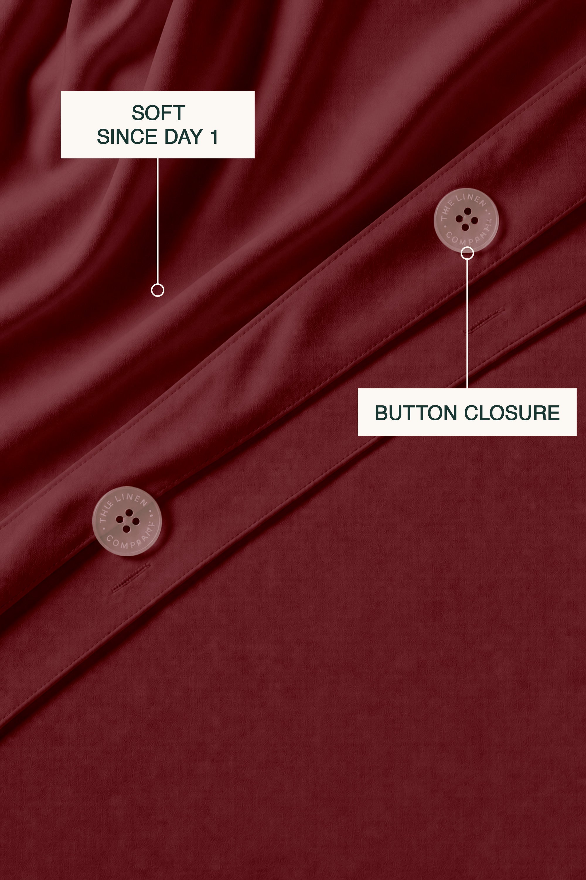 T200 Maroon Duvet Cover Set – view 2