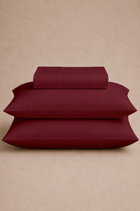 T200 Maroon Bed Sheet Set