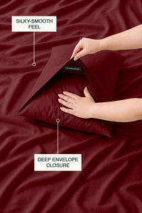 T200 Maroon Duvet Cover Set – view 3
