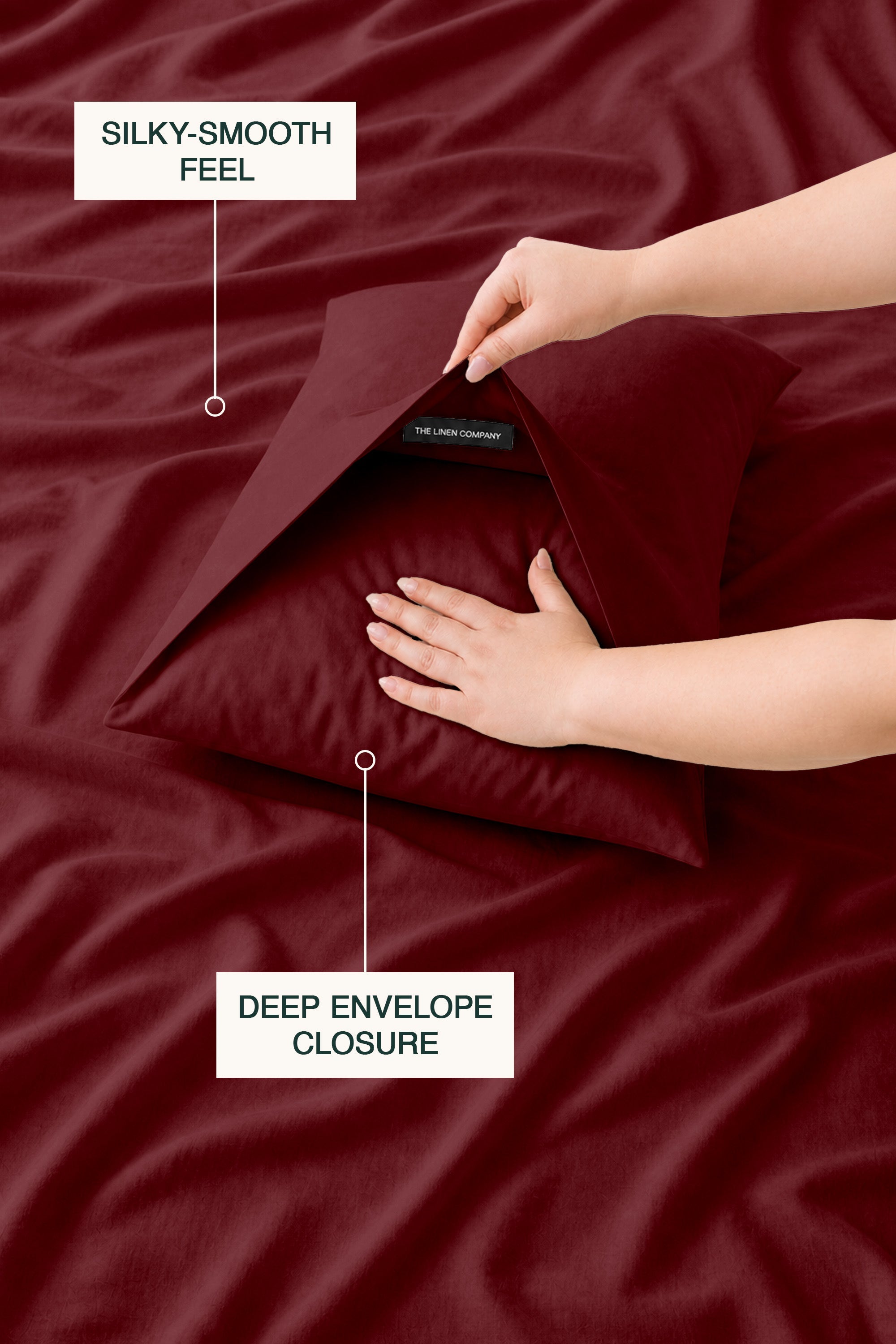 T200 Maroon Duvet Cover Set – view 3