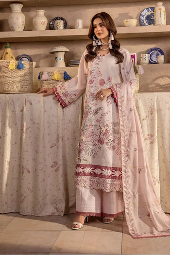 Safwa | Pink Lume - 3PC Unstitched Suit (MLP06) - Mmall