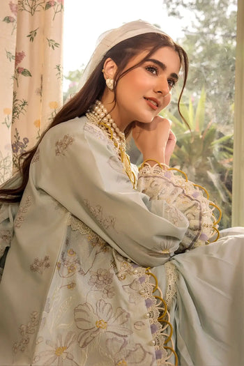 Safwa | Golden Serenity - 3PC Unstitched Suit (mlp07) - Mmall