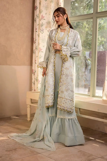 Safwa | Golden Serenity - 3PC Unstitched Suit (mlp07) - Mmall