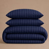 T300 Luxe Navy Striped Duvet Set
