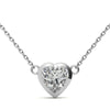 Heart Moissanite Solitaire Necklace With Chain