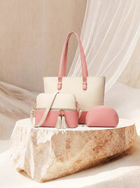 Grace White / Pink women's crossbody bag in white by Bag X