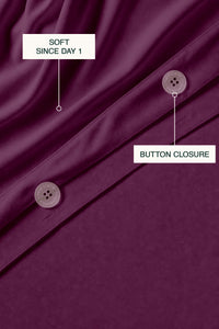 T200 Plum Duvet Cover Set – view 2
