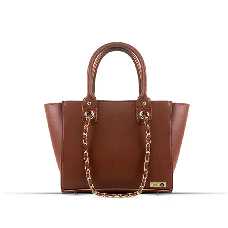 Plush Choco Brown women's handbag in brown by Bag X