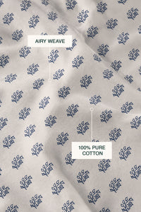 Pressed Indigo Percale Cushion Cover – view 3