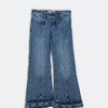 Pleated Flared Jeans
