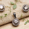 Moissanite Halo Set