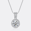 Moissanite Halo Pendant