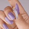 1.00 Ctw Round Cut Moissanite Triple Row Band In Rhodium Plated Sterling Silver