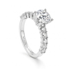 The Solstice Pavé Solitaire": 2.0 Carat Moissanite Ring