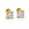 0.50 CTW IGI Certified Lab Grown Diamond Stud Earrings in 18K Yellow Gold