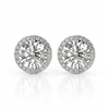 1 CT Moissanite Halo Stud